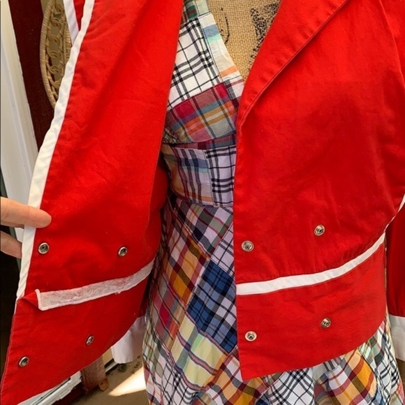 ❤️Abrizzi Vintage jacket 8/10 red white coat 80's - Picture 10 of 11